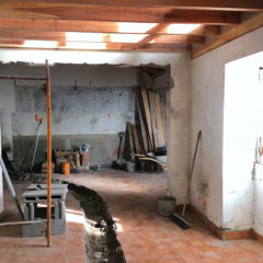 Rebuildung of a two-storey house